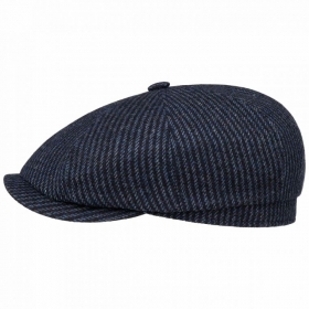 STETSON | Flatcap mit einfarbigen Streifen aus reiner Wolle