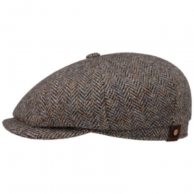STETSON | Elegante 8teilige Schieberm�tze aus 100% Schurwolle mit Knopf