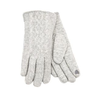 FASHION | Damenhandschuh aus Jersey mit Zopfmuster Touchscreen
