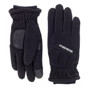 FASHION | Winddichter gepolsterter Handschuh mit Reflexdruck und Strickbund