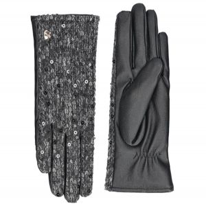 FASHION | Damenhandschuh aus Wollmischgewebe mit Pailletten und Touchscreen Funktion