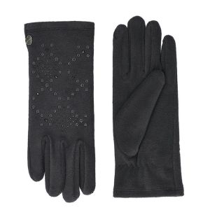 FASHION | Damen Microfleece Handschuh mit Nieten und �sen