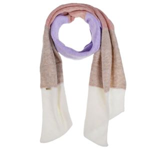 SEEBERGER | Damen Strickschal mit Blockstreifen und Norweger Motiv 180x30cm