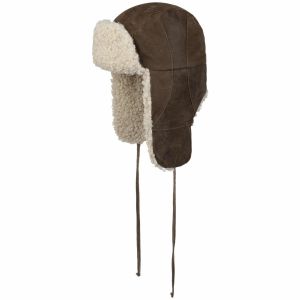 STETSON | Fliegerm�tze im Vintage Look aus 100% Leder Wasserabweisend