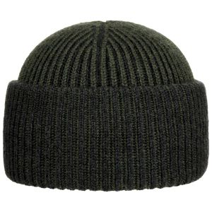STETSON | Rippstrick Beanie aus 100 % Schurwolle mit hohem Umschlag