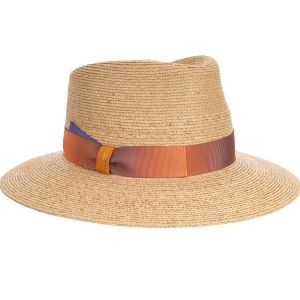 BORSALINO |  Damenhut aus Raffia Breite Krempe und farbenfrohe Verzierung