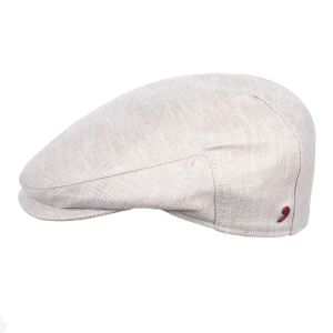 ALFONSO D�ESTE | Zweiteilige Flatcap aus 100% Leinen