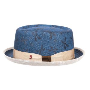 ALFONSO D�ESTE | Herren Pork Pie Hut aus 100% Leinen