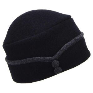 SEEBERGER | Damen Walkm�tze Toque mit Knopfdetails