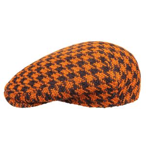 ALFONSO D\'ESTE | Herren Flatcap aus Alpaka Mischung mit Hahnentrittmuster